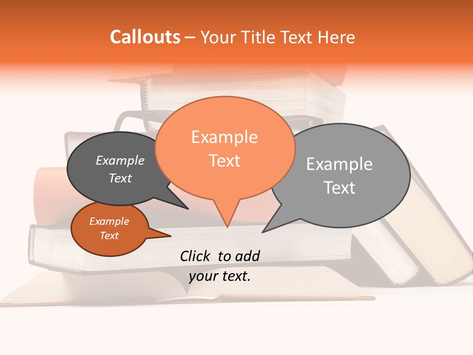A Stack Of Books With Glasses On Top Of It PowerPoint Template