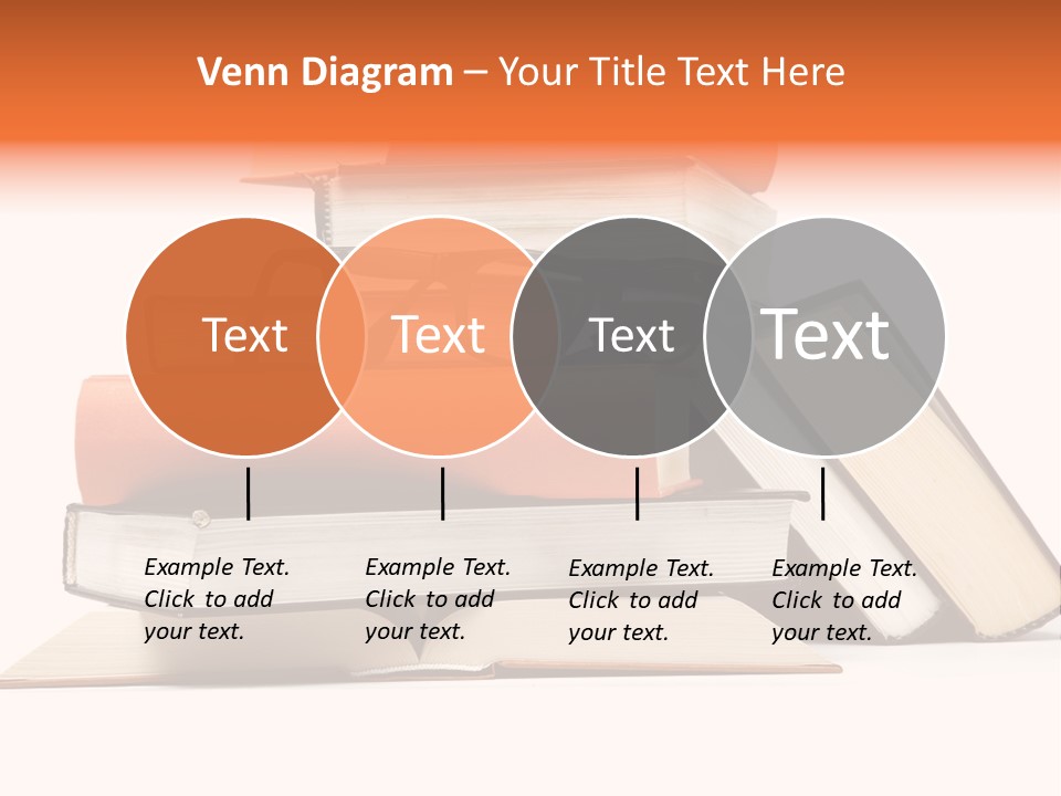 A Stack Of Books With Glasses On Top Of It PowerPoint Template