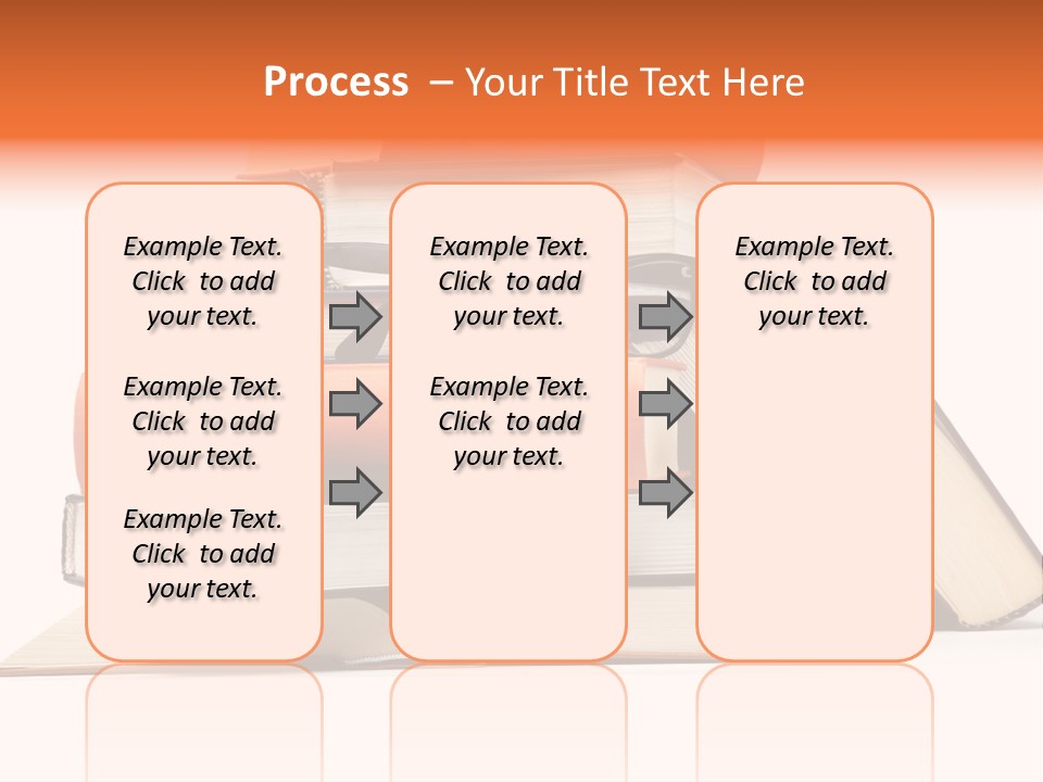 A Stack Of Books With Glasses On Top Of It PowerPoint Template