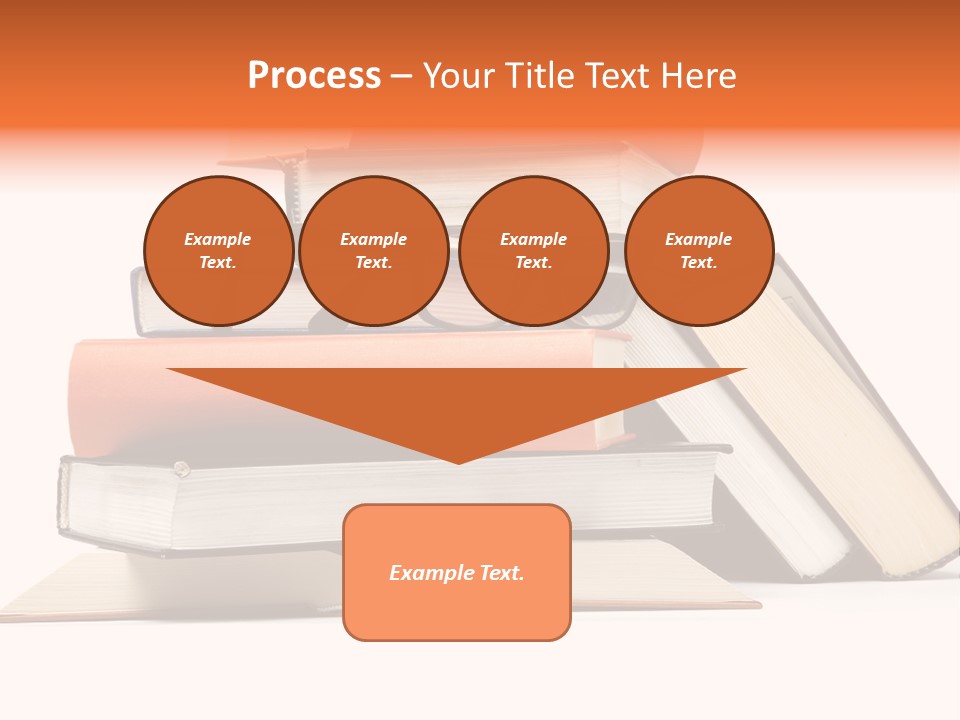 A Stack Of Books With Glasses On Top Of It PowerPoint Template