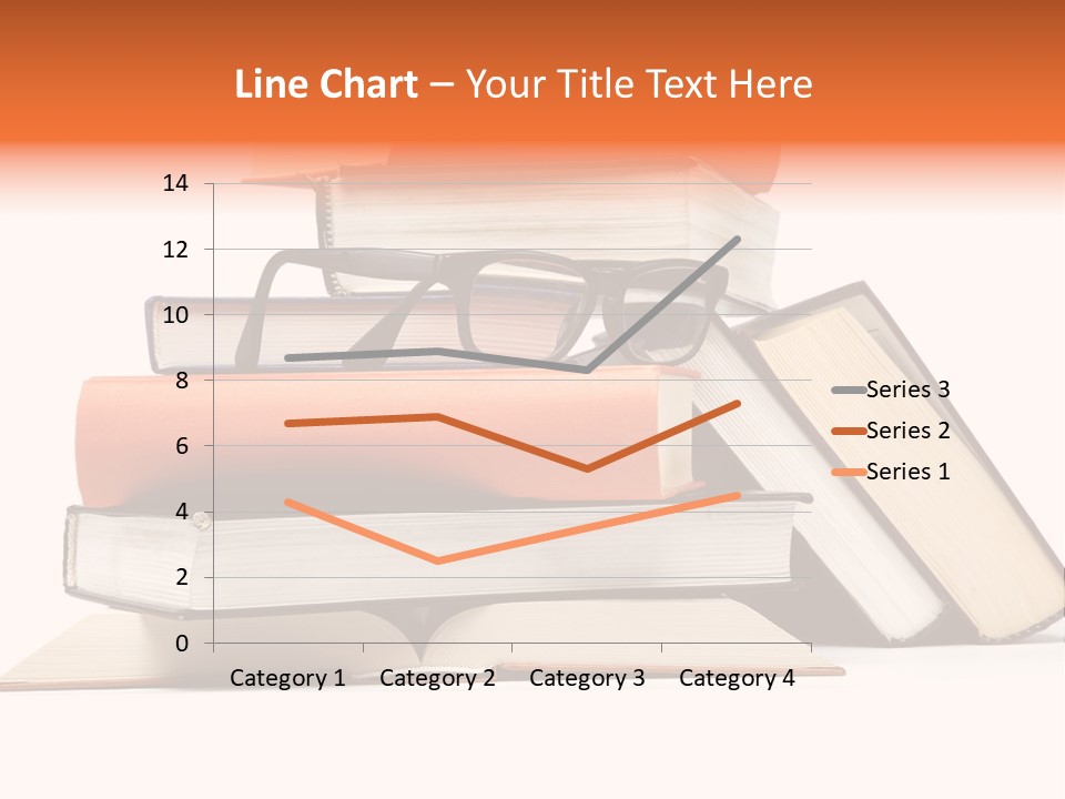 A Stack Of Books With Glasses On Top Of It PowerPoint Template