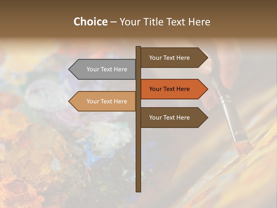 Food Napkin Leaf PowerPoint Template