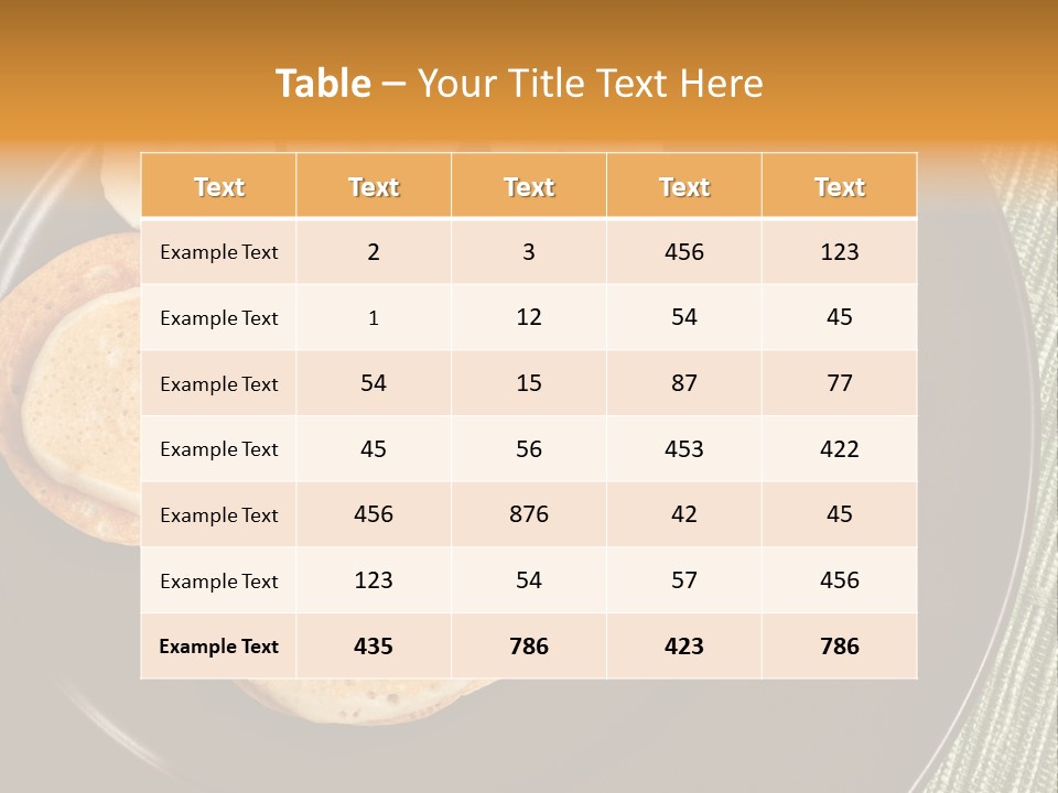 Creative Morning Food PowerPoint Template