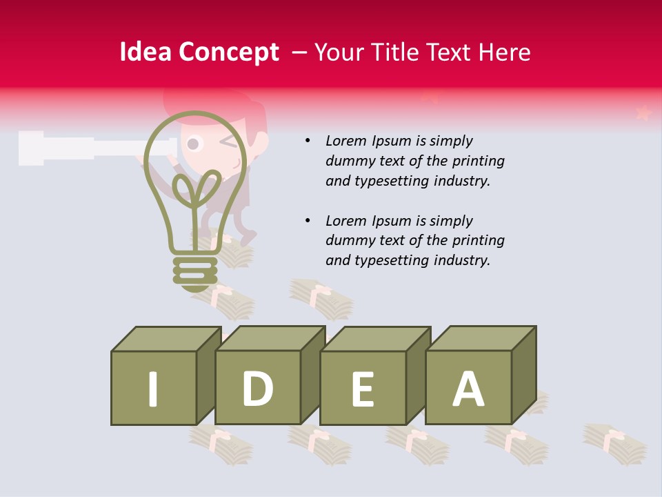 Binocular Zoom Spectator PowerPoint Template
