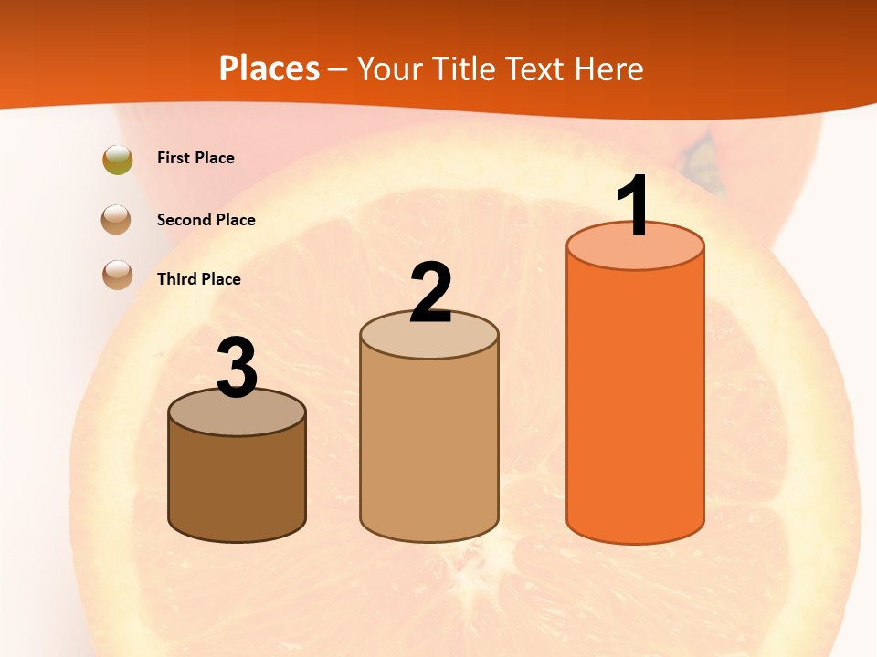 Two Oranges On A White Background Powerpoint Template PowerPoint Template