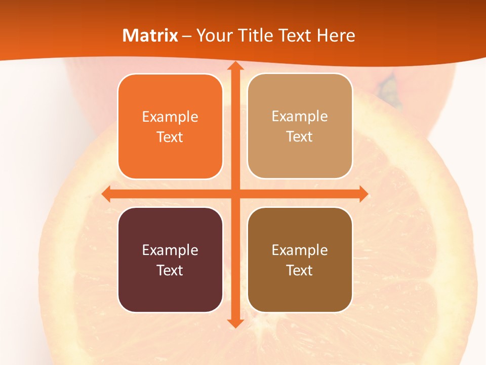 Two Oranges On A White Background Powerpoint Template PowerPoint Template