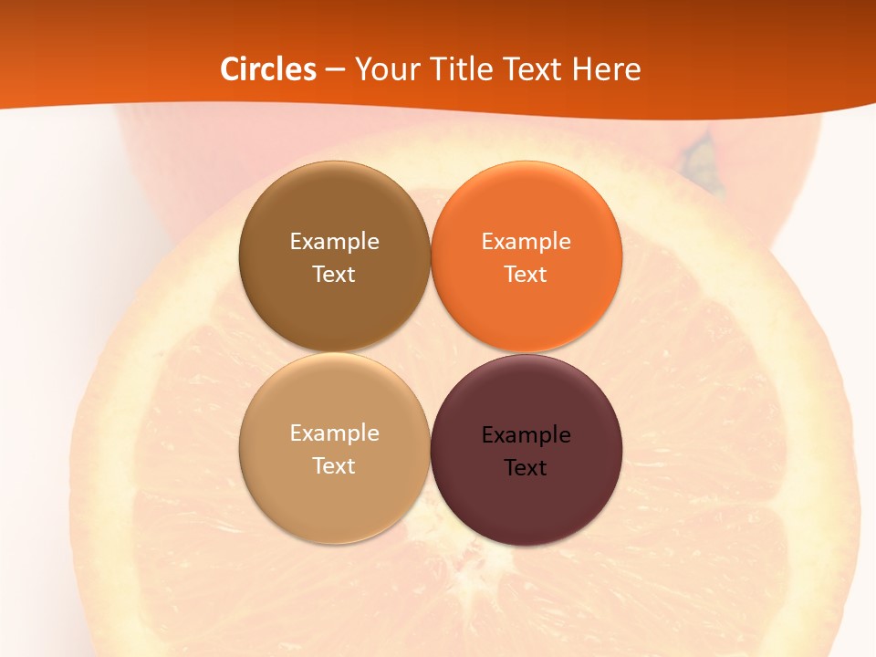 Two Oranges On A White Background Powerpoint Template PowerPoint Template