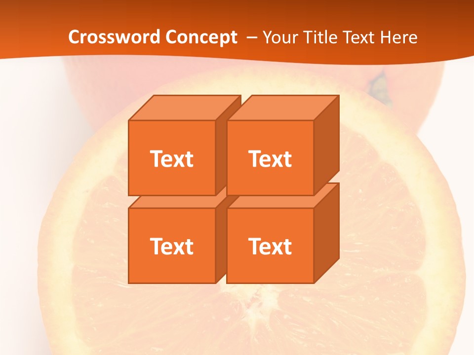 Two Oranges On A White Background Powerpoint Template PowerPoint Template