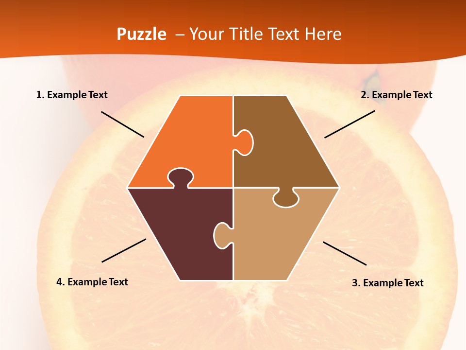 Two Oranges On A White Background Powerpoint Template PowerPoint Template