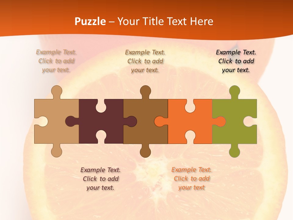 Two Oranges On A White Background Powerpoint Template PowerPoint Template