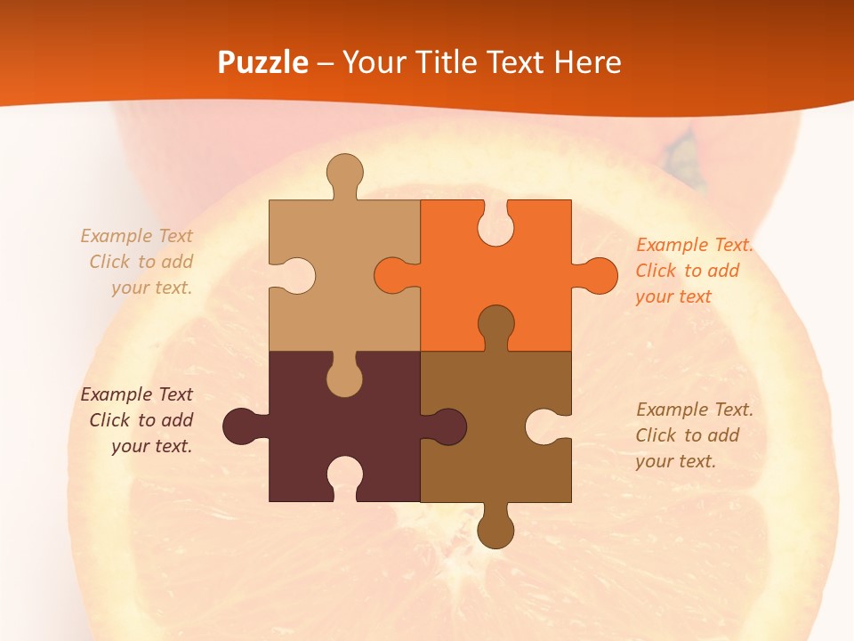 Two Oranges On A White Background Powerpoint Template PowerPoint Template