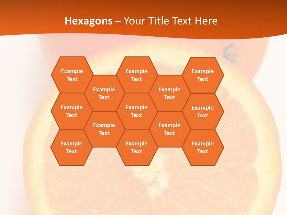 Two Oranges On A White Background Powerpoint Template PowerPoint Template