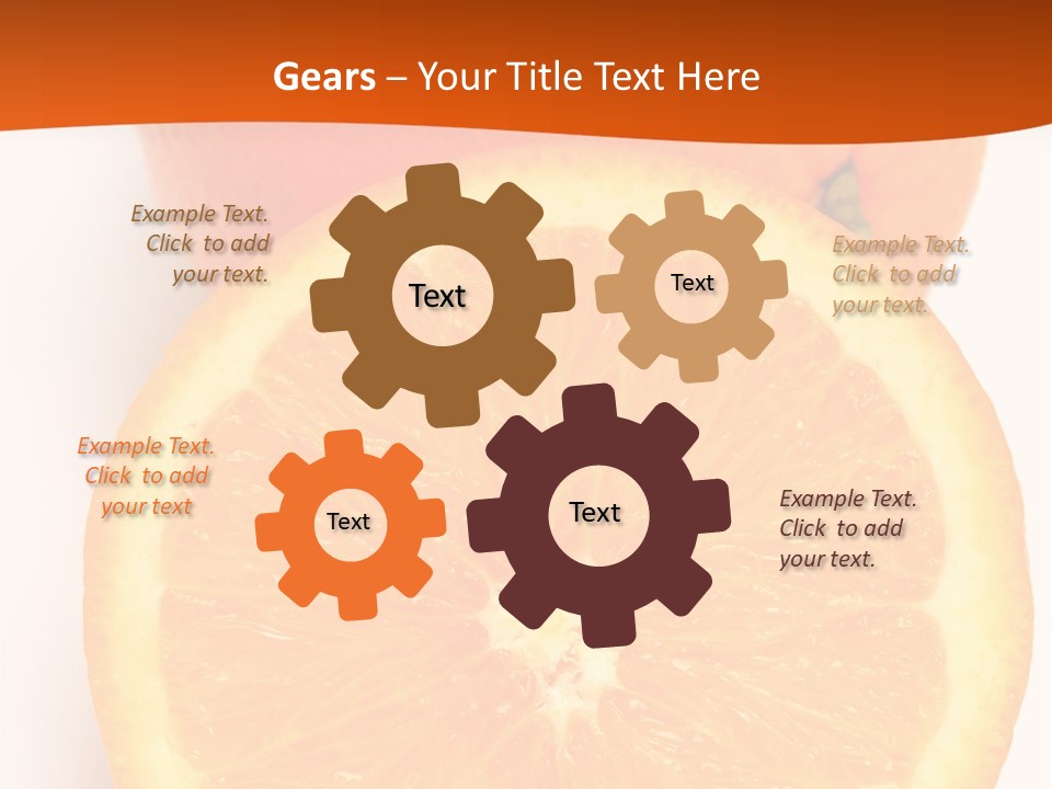 Two Oranges On A White Background Powerpoint Template PowerPoint Template