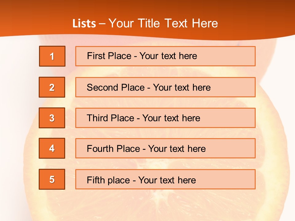 Two Oranges On A White Background Powerpoint Template PowerPoint Template