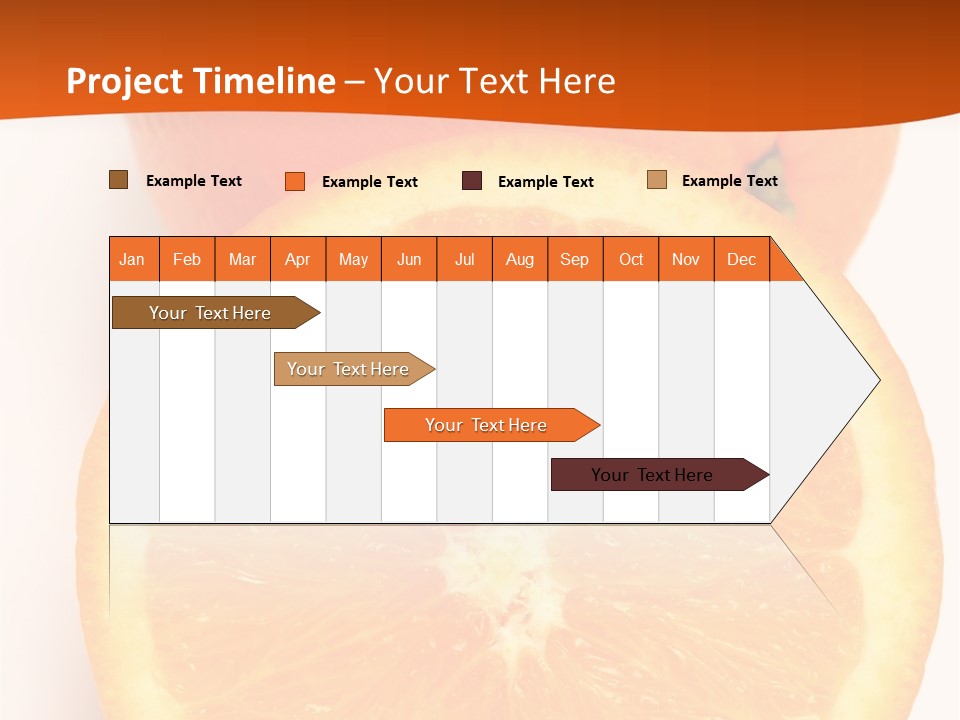 Two Oranges On A White Background Powerpoint Template PowerPoint Template
