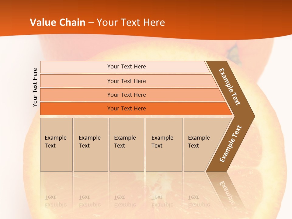 Two Oranges On A White Background Powerpoint Template PowerPoint Template