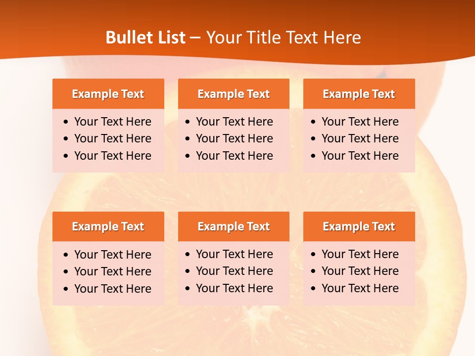 Two Oranges On A White Background Powerpoint Template PowerPoint Template