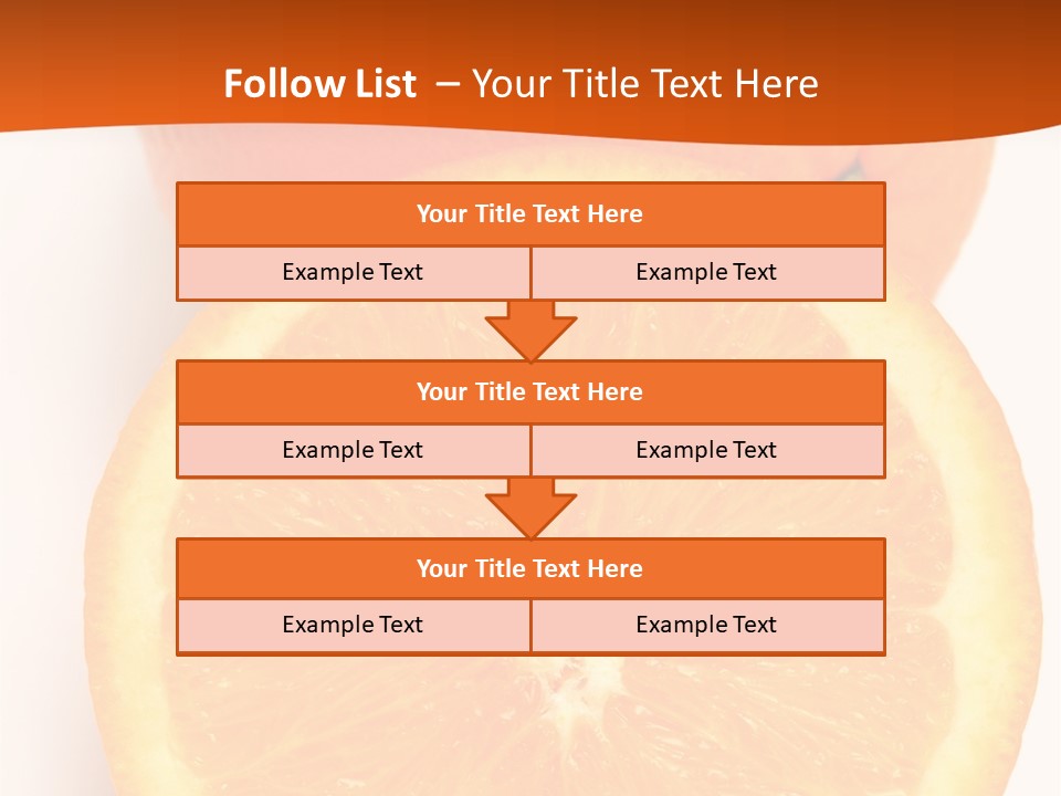 Two Oranges On A White Background Powerpoint Template PowerPoint Template