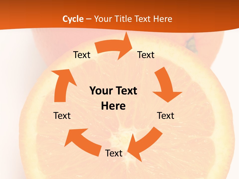 Two Oranges On A White Background Powerpoint Template PowerPoint Template