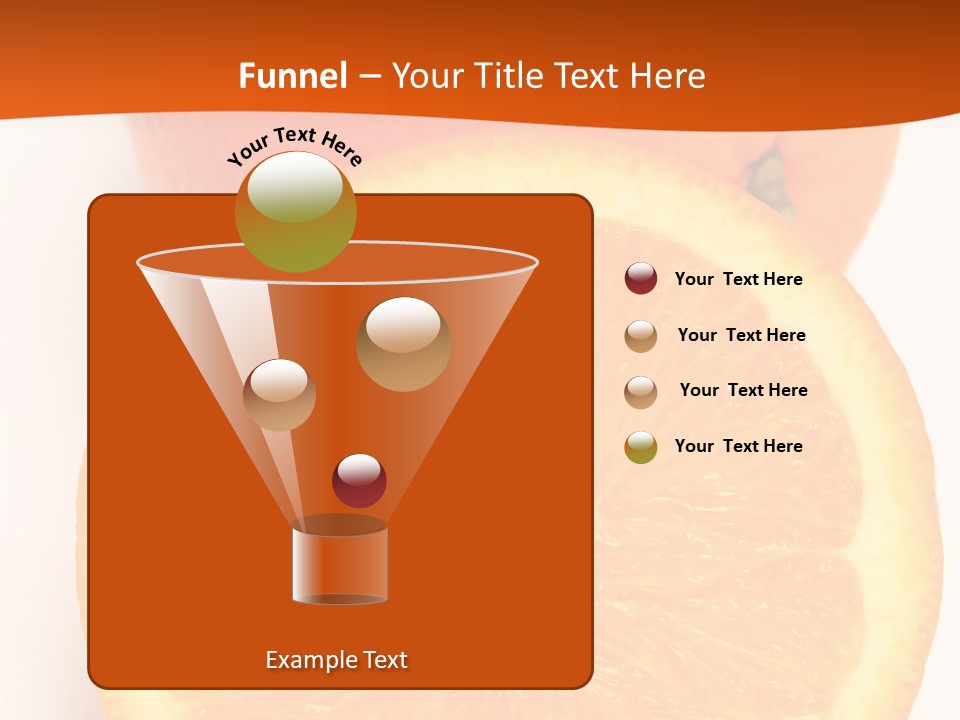 Two Oranges On A White Background Powerpoint Template PowerPoint Template