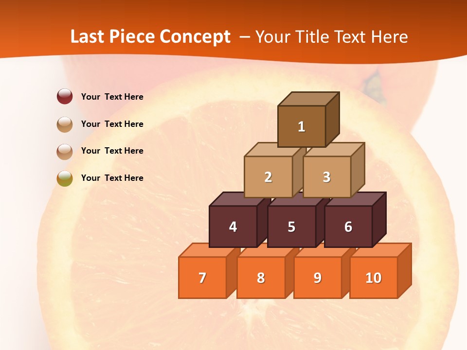 Two Oranges On A White Background Powerpoint Template PowerPoint Template