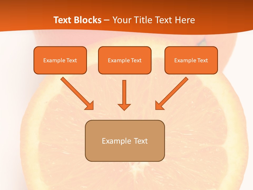 Two Oranges On A White Background Powerpoint Template PowerPoint Template