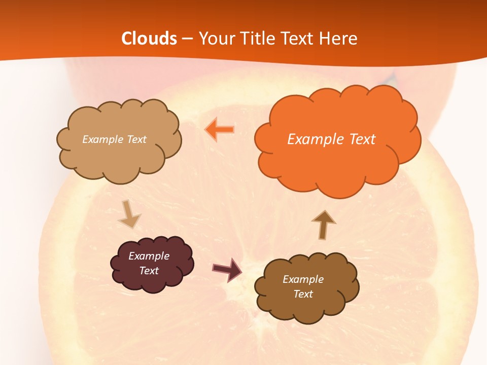 Two Oranges On A White Background Powerpoint Template PowerPoint Template