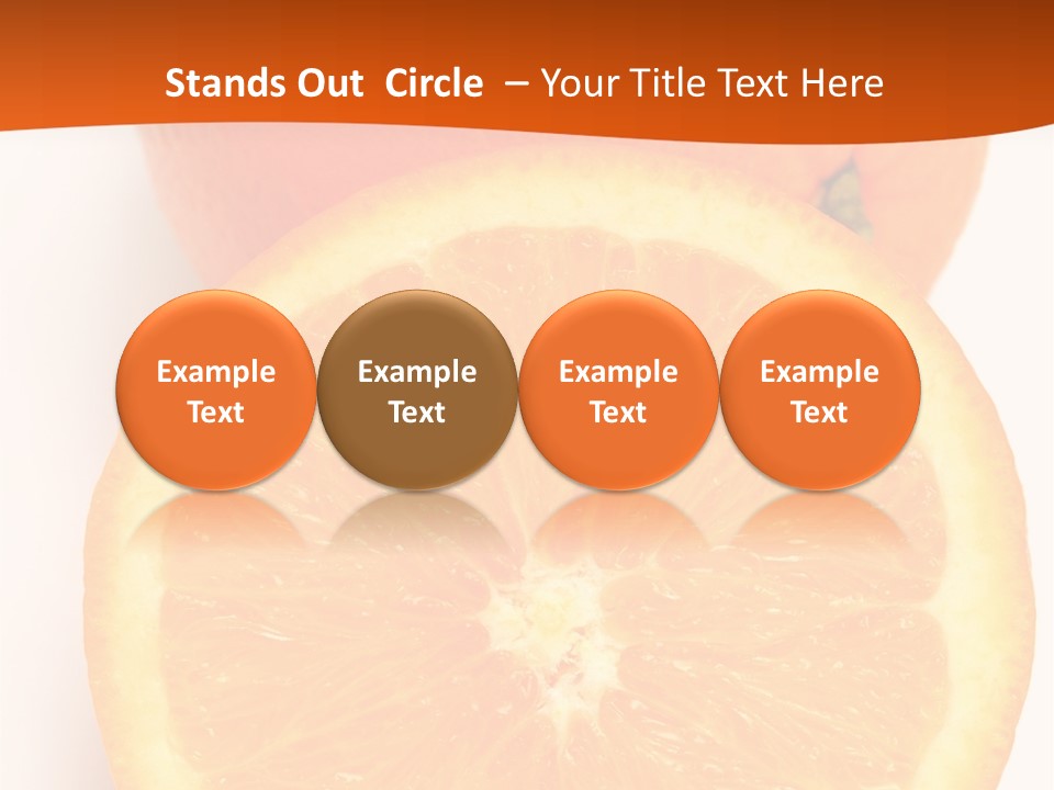 Two Oranges On A White Background Powerpoint Template PowerPoint Template