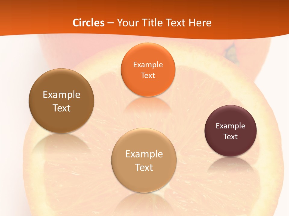 Two Oranges On A White Background Powerpoint Template PowerPoint Template