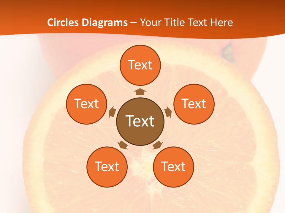 Two Oranges On A White Background Powerpoint Template PowerPoint Template