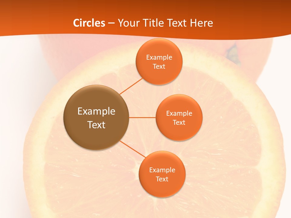 Two Oranges On A White Background Powerpoint Template PowerPoint Template