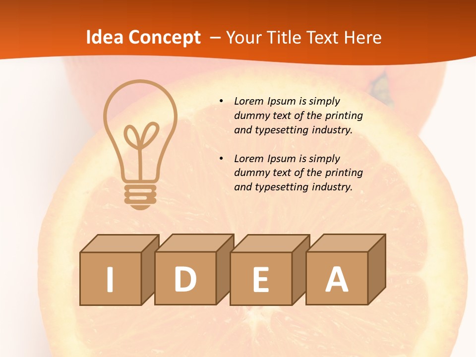 Two Oranges On A White Background Powerpoint Template PowerPoint Template