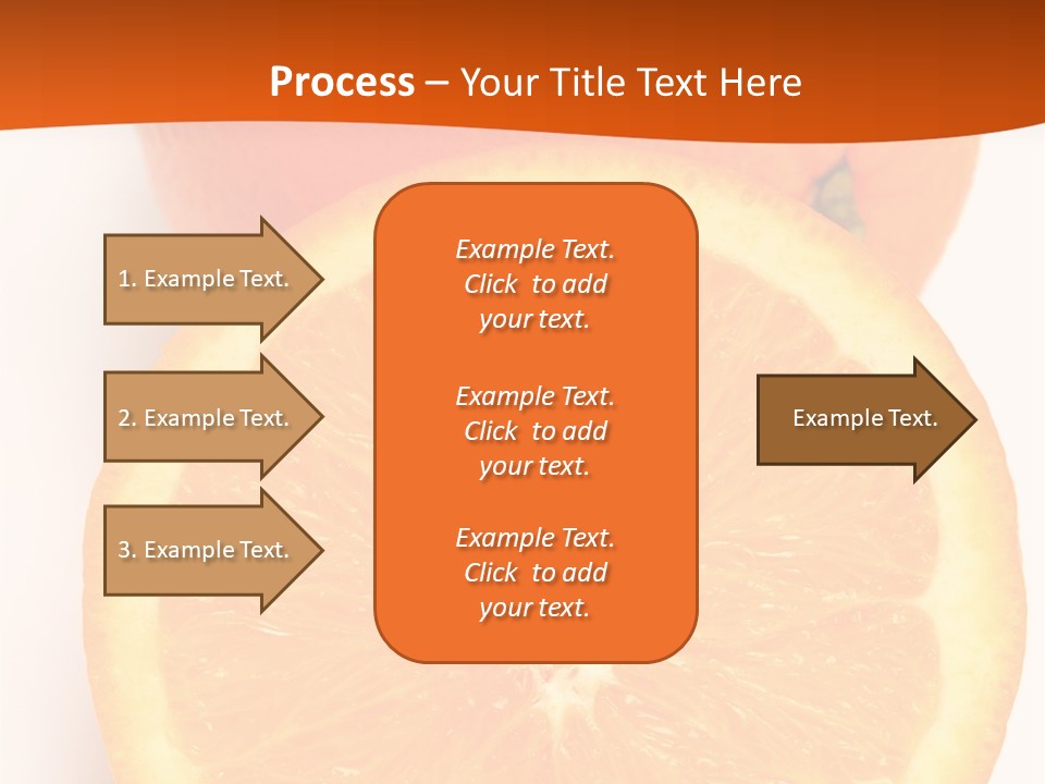 Two Oranges On A White Background Powerpoint Template PowerPoint Template