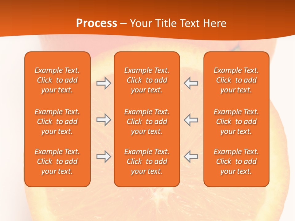 Two Oranges On A White Background Powerpoint Template PowerPoint Template