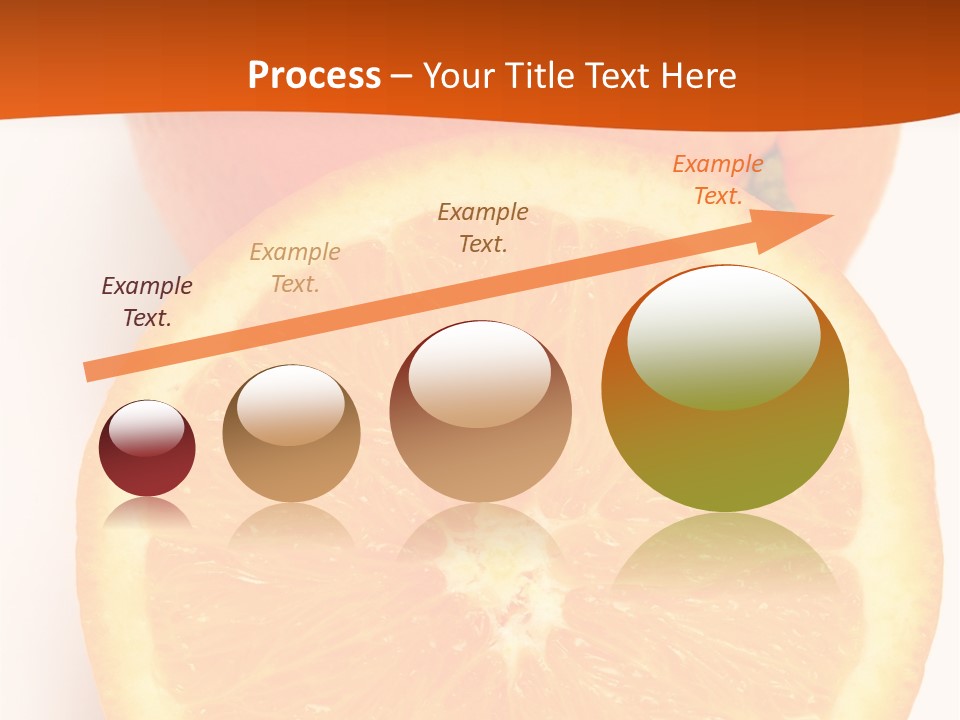 Two Oranges On A White Background Powerpoint Template PowerPoint Template