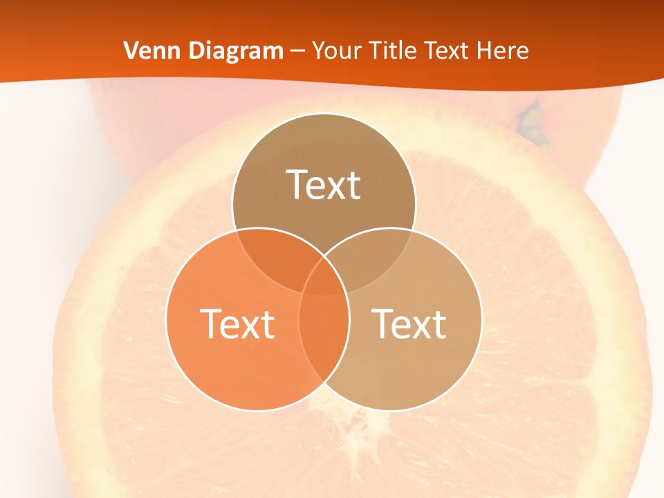 Two Oranges On A White Background Powerpoint Template PowerPoint Template