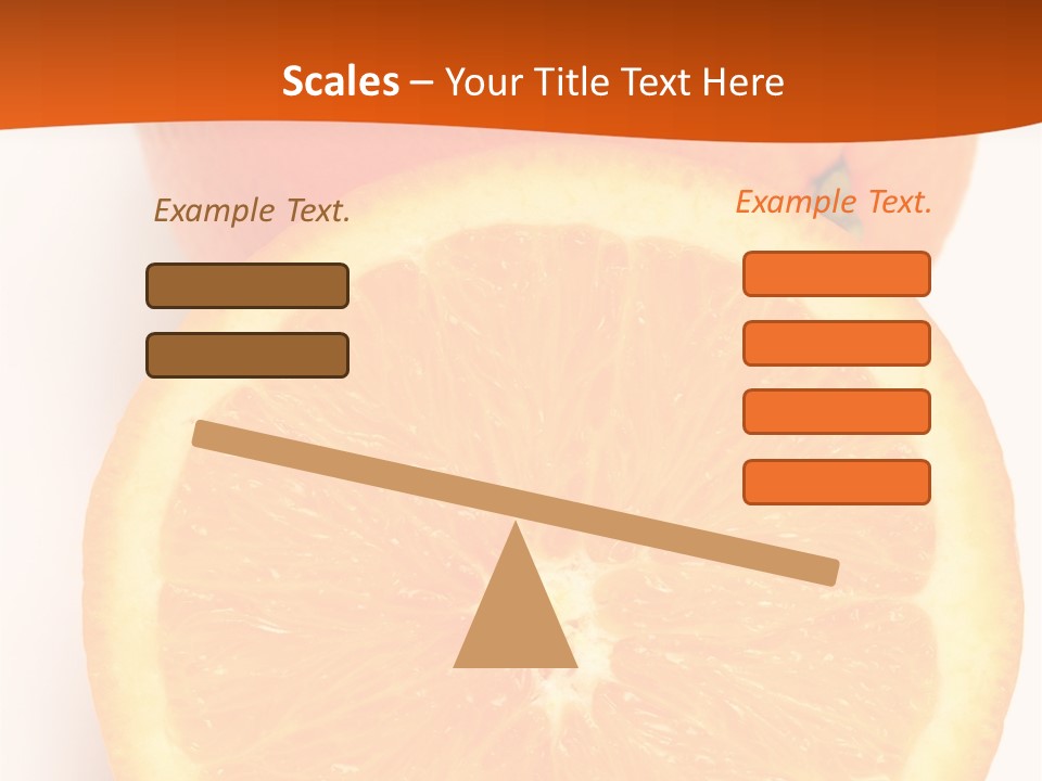 Two Oranges On A White Background Powerpoint Template PowerPoint Template
