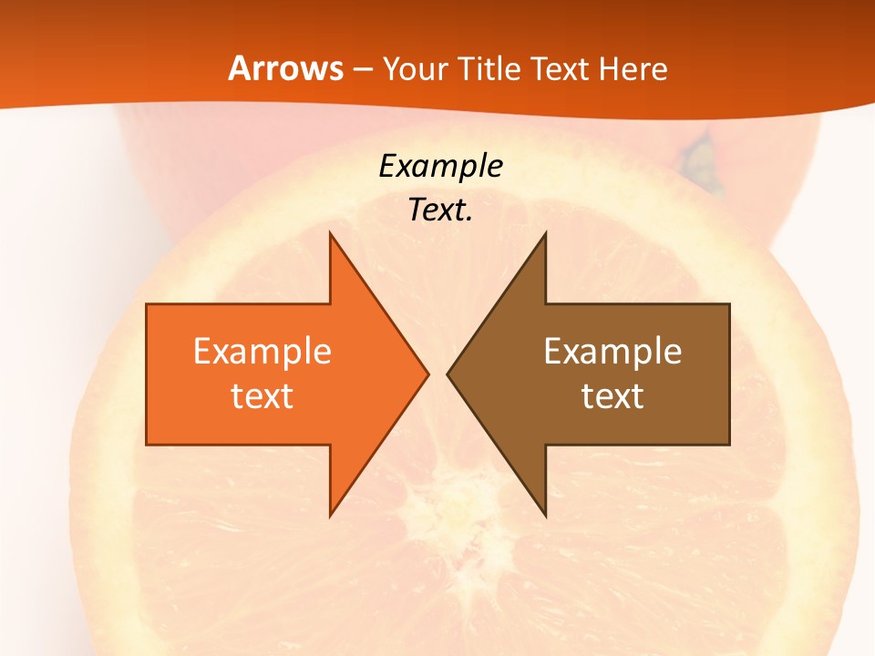 Two Oranges On A White Background Powerpoint Template PowerPoint Template