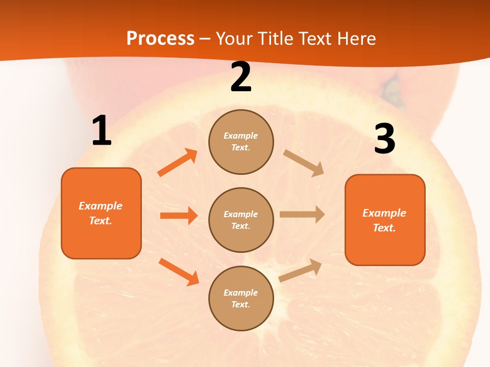 Two Oranges On A White Background Powerpoint Template PowerPoint Template