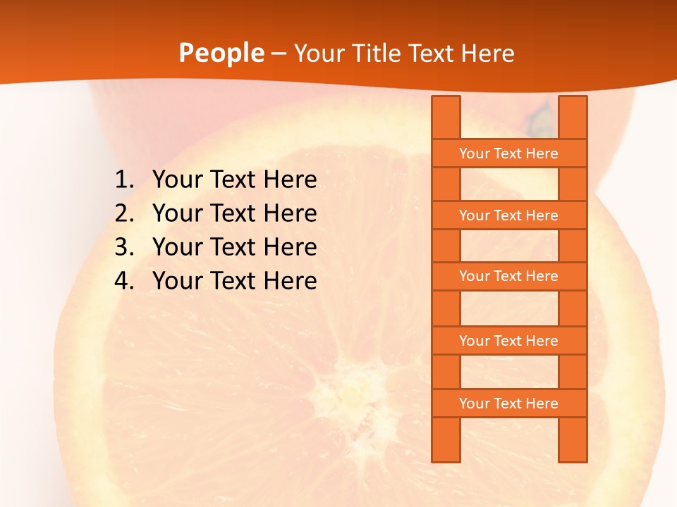Two Oranges On A White Background Powerpoint Template PowerPoint Template