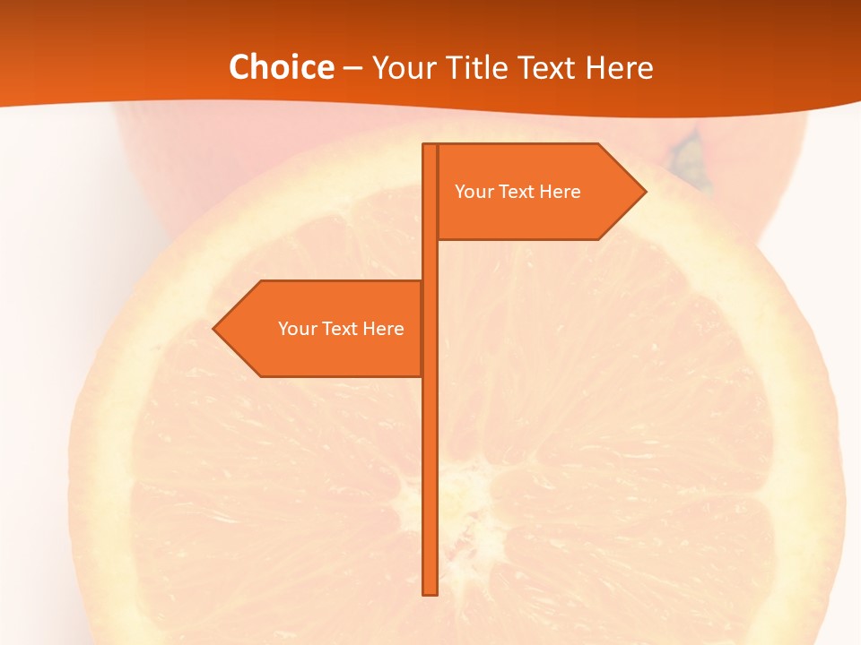 Two Oranges On A White Background Powerpoint Template PowerPoint Template