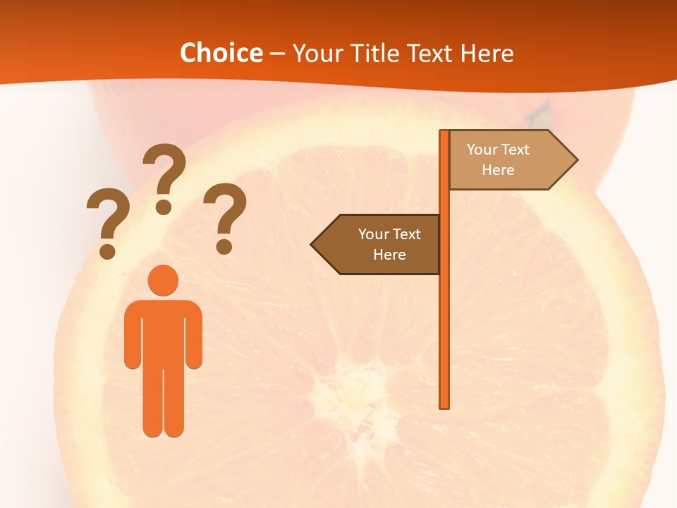 Two Oranges On A White Background Powerpoint Template PowerPoint Template