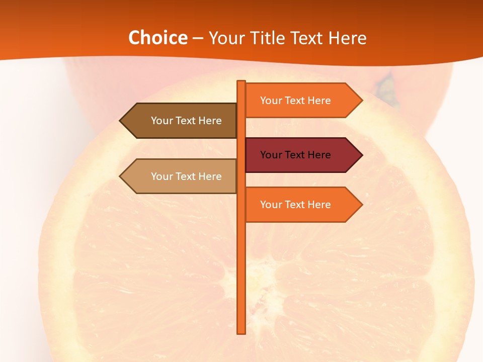Two Oranges On A White Background Powerpoint Template PowerPoint Template