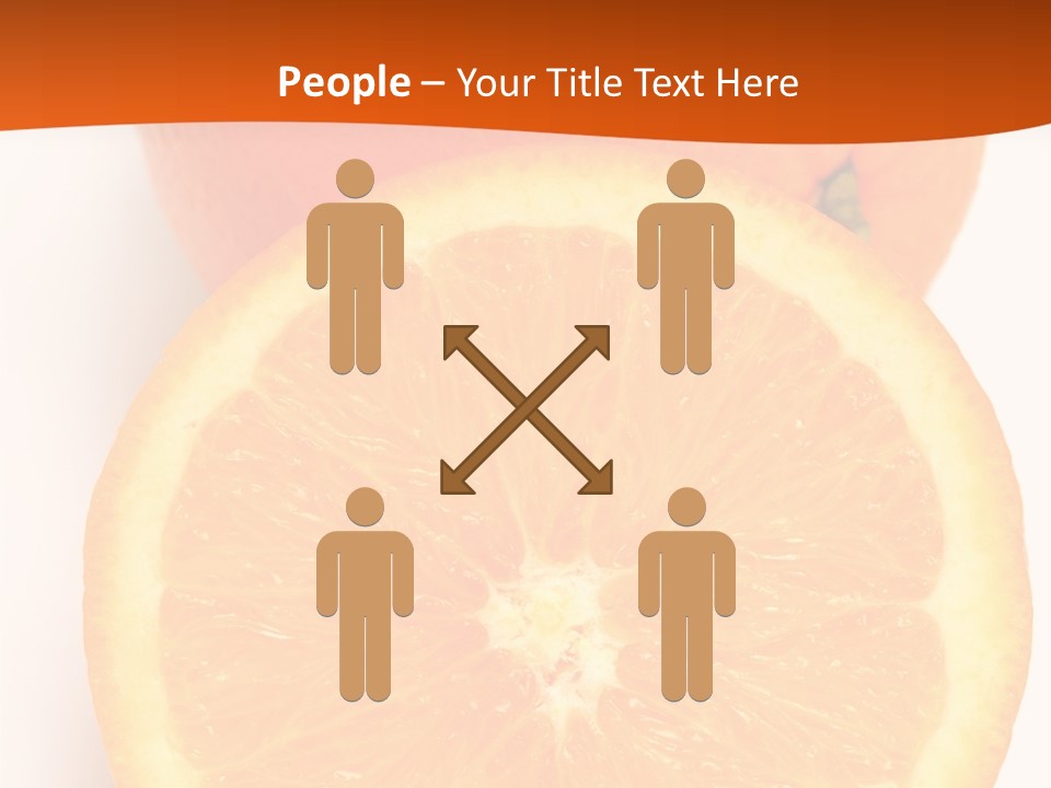 Two Oranges On A White Background Powerpoint Template PowerPoint Template