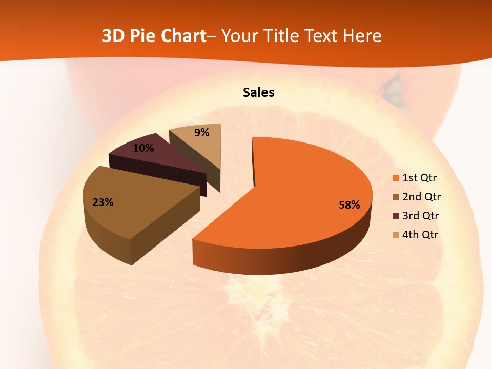 Two Oranges On A White Background Powerpoint Template PowerPoint Template