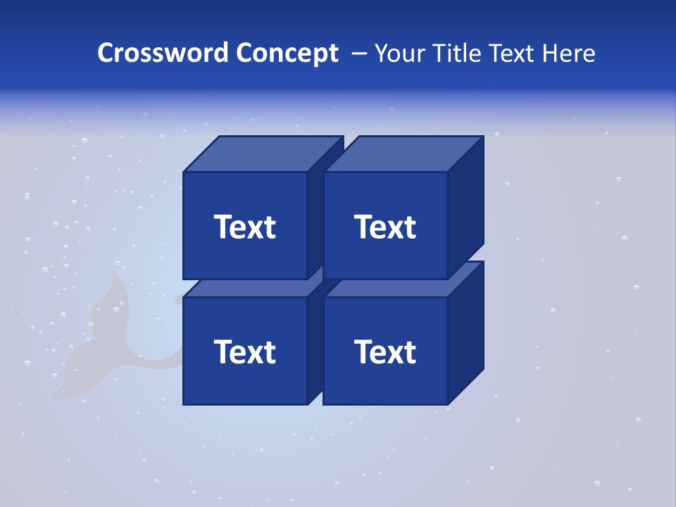 A Blue Background With A Silhouette Of A Mermaid PowerPoint Template