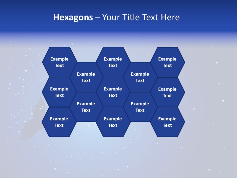 A Blue Background With A Silhouette Of A Mermaid PowerPoint Template