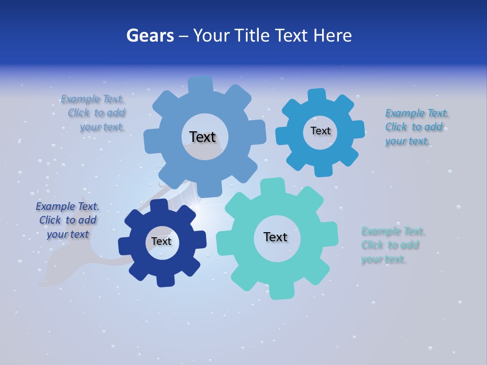 A Blue Background With A Silhouette Of A Mermaid PowerPoint Template