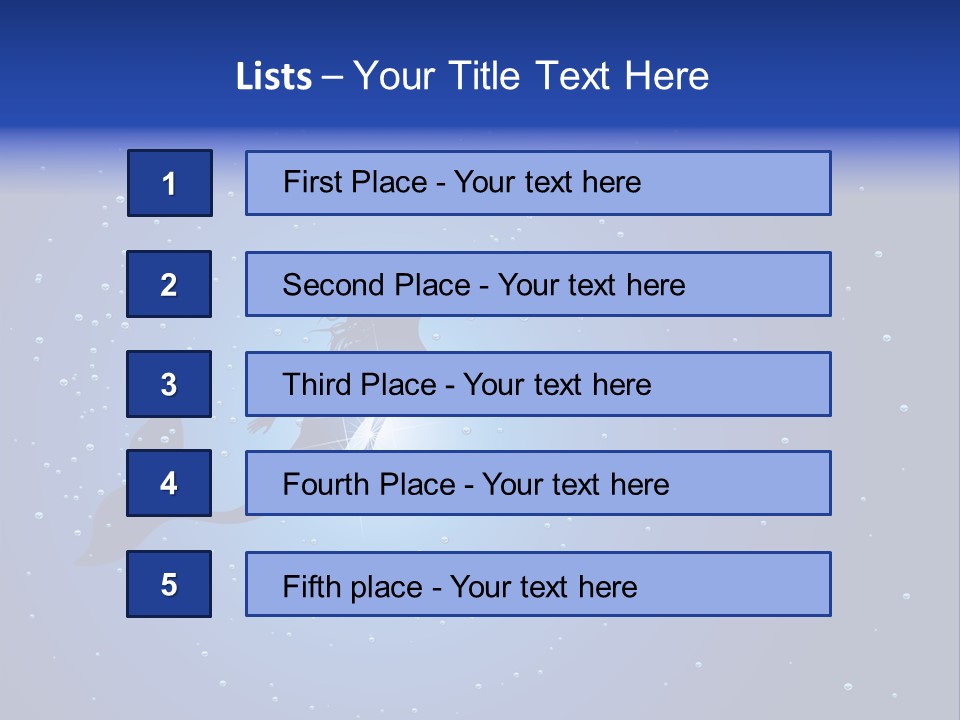 A Blue Background With A Silhouette Of A Mermaid PowerPoint Template