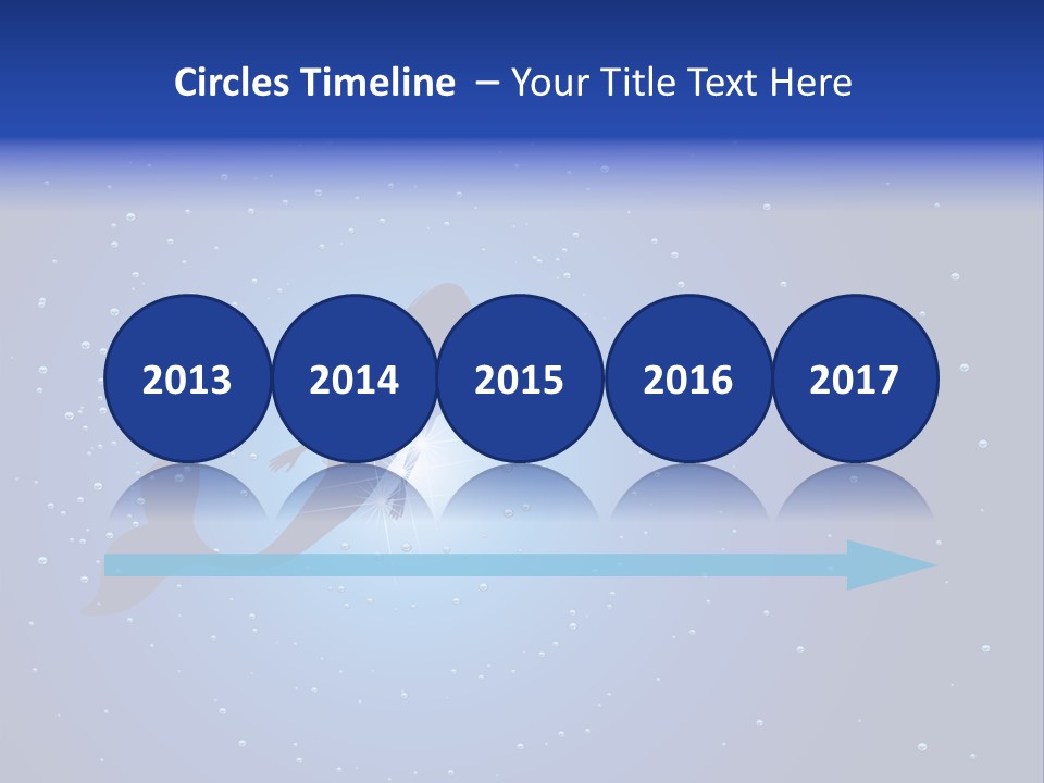 A Blue Background With A Silhouette Of A Mermaid PowerPoint Template